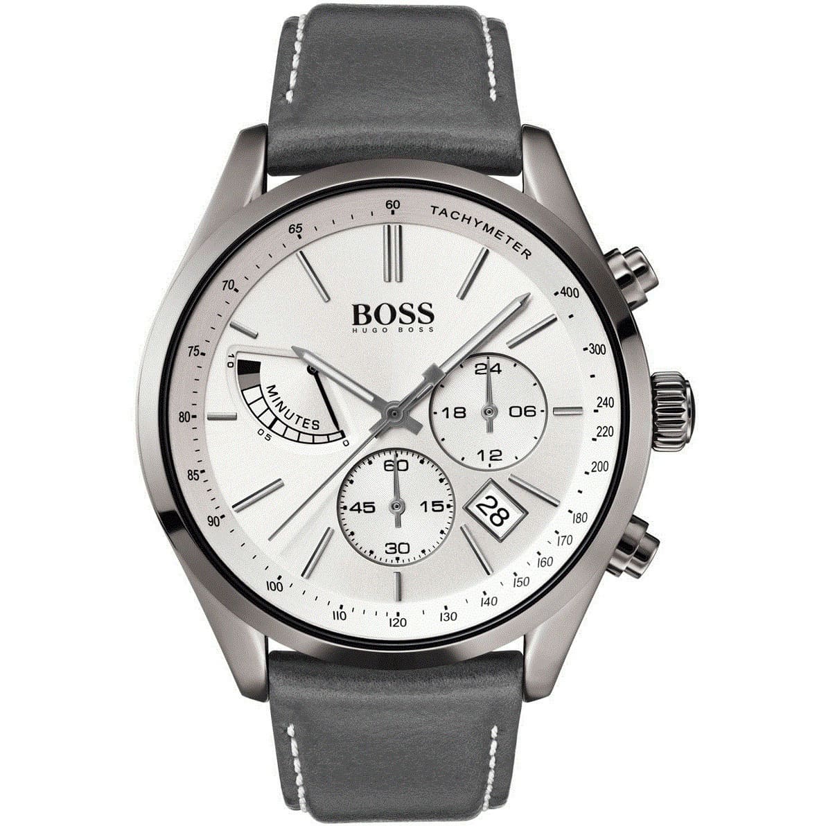 1513633-hugo-boss-watch-men-gray-leather-grand-prix 1513633 hugo boss watch men gray leather grand prix 1