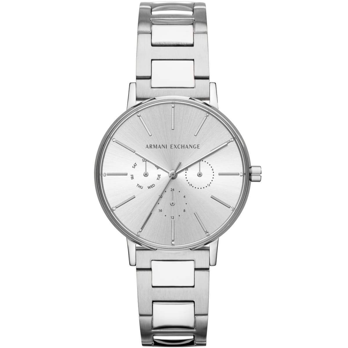 ax5551-armani-exchange-watch-women-silver-dial-stainless-steel-metal-strap-quartz-analog-three-hand-lola ax5551 armani exchange watch women silver dial stainless steel metal strap quartz analog three hand lola 1