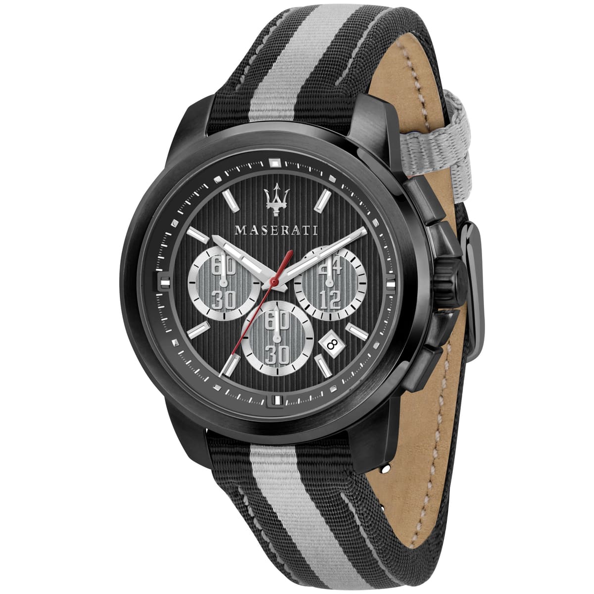 r8871637002-maserati-watch-men-black-dial-fibers-strap-quartz-battery-analog-chronograph-royale r8871637002 maserati watch men black dial fibers strap quartz battery analog chronograph royale 1