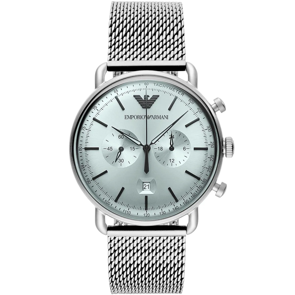 ar11288-emporio-armani-watch-men-silver-dial-mesh-stainless-steel-metal-strap-quartz-battery-analog-chronograph-aviator ar11288 emporio armani watch men silver dial mesh stainless steel metal strap quartz battery analog chronograph aviator