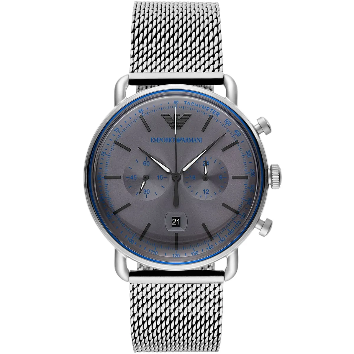 ar11383-emporio-armani-watch-men-gray-dial-mesh-stainless-steel-metal-silver-strap-quartz-battery-analog-chronograph-aviator ar11383 emporio armani watch men gray dial mesh stainless steel metal silver strap quartz battery analog chronograph aviator