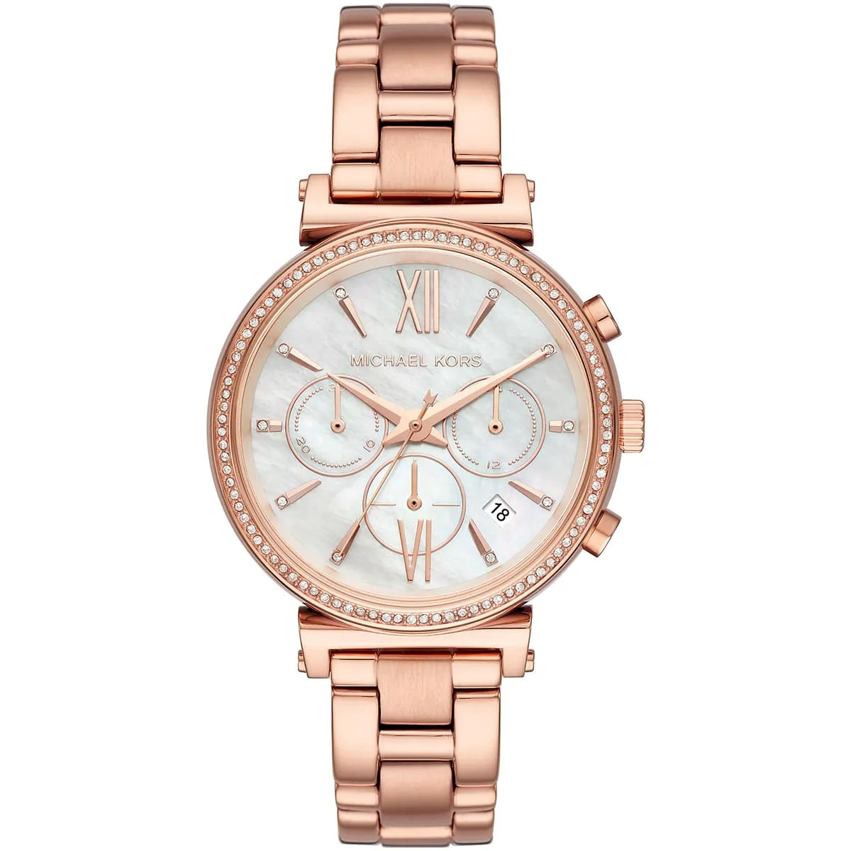 mk6576-michael-kors-watch-women-crystals-mother-of-pearl-white-dial-metal-stainless-steel-rose-gold-strap-quartz-battery-analog-chronograph-sofie mk6576 michael kors watch women crystals mother of pearl white dial metal stainless steel rose gold strap quartz battery analog chronograph sofie