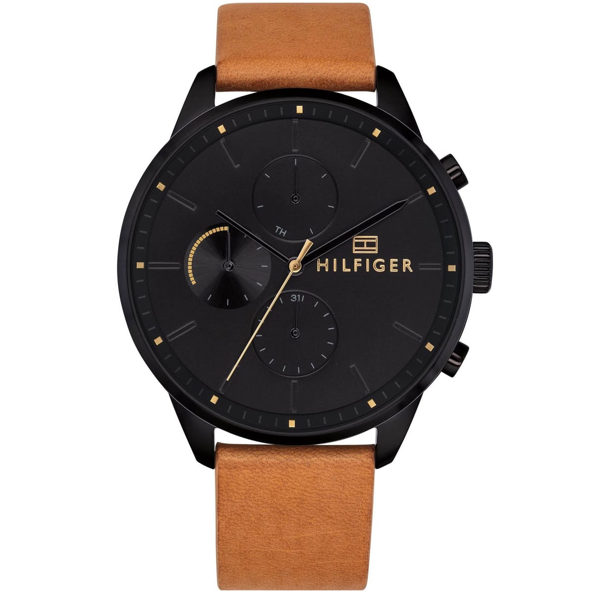 1791486-tommy-hilfiger-watch-men-black-dial-leather-brown-strap-quartz-analog-day-date-month-chase.jpg 1791486 tommy hilfiger watch men black dial leather brown strap quartz analog day date month chase